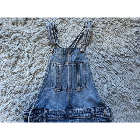 American Eagle Overall Jean Shorts Size XS Denim Short Jeans - Picture 4 of 7